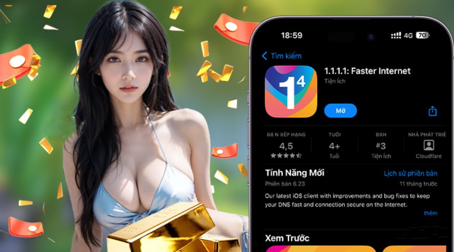 Hình ảnh quảng cáo của 68vn hiển thị nền tảng và các lợi ích
